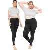 imageSTRETCH IS COMFORT Womens and Plus Size High Rise Knee and Ankle LeggingsBlack