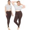 imageSTRETCH IS COMFORT Womens and Plus Size High Rise Knee and Ankle LeggingsBrown