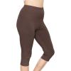 imageSTRETCH IS COMFORT Womens and Plus Size High Rise Knee and Ankle LeggingsBrown