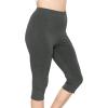imageSTRETCH IS COMFORT Womens and Plus Size High Rise Knee and Ankle LeggingsCharcoal Gray
