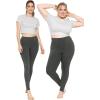 imageSTRETCH IS COMFORT Womens and Plus Size High Rise Knee and Ankle LeggingsCharcoal Gray