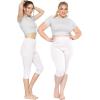 imageSTRETCH IS COMFORT Womens and Plus Size High Rise Knee and Ankle LeggingsWhite