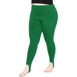 imageSTRETCH IS COMFORT Oh So Soft High Waist Stirrup Leggings Lightweight and Durable Multiple Colors for Women and Plus SizeKelly Green