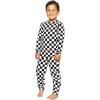 imageSTRETCH IS COMFORT Youth Boys Oh So Soft Jogger Set with Long Sleeve Crew Neck Top  Comfortable Kids Clothing  416Checkered Black and White