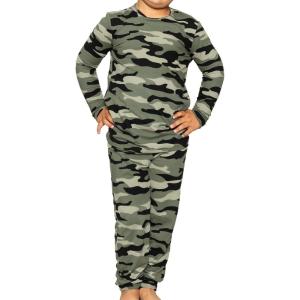 imageSTRETCH IS COMFORT Youth Boys Oh So Soft Jogger Set with Long Sleeve Crew Neck Top  Comfortable Kids Clothing  416Green Camo