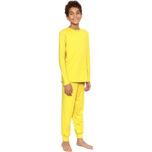 imageSTRETCH IS COMFORT Youth Boys Oh So Soft Jogger Set with Long Sleeve Crew Neck Top  Comfortable Kids Clothing  416Yellow