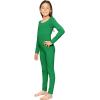 imageSTRETCH IS COMFORT Teamwear Girls Cotton Tank UnitardKelly Green Long Sleeve