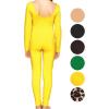 imageSTRETCH IS COMFORT Teamwear Girls Cotton Tank UnitardYellow Long Sleeve