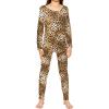 imageSTRETCH IS COMFORT Teamwear Girls Cotton Tank UnitardBrown Cheetah Long Sleeve