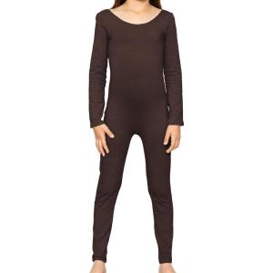 imageSTRETCH IS COMFORT Teamwear Girls Cotton Tank UnitardBrown Long Sleeve