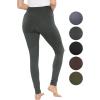 imageSTRETCH IS COMFORT Womens High Waist Cotton Stretch Pencil Leggings wPocketsCharcoal Gray