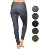 imageSTRETCH IS COMFORT Womens High Waist Cotton Stretch Pencil Leggings wPocketsDenim Blue