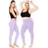 imageSTRETCH IS COMFORT Womens Plus Size Knee ampamp Full Length Cotton Leggings  XLarge  7XLavender