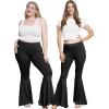 imageSTRETCH IS COMFORT Womens Plus Size Oh So Soft Pull On Stretchy Bell Bottom Flare Pants XL7XBlack