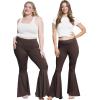 imageSTRETCH IS COMFORT Womens Plus Size Oh So Soft Pull On Stretchy Bell Bottom Flare Pants XL7XBrown