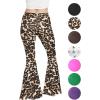 imageSTRETCH IS COMFORT Womens Plus Size Oh So Soft Pull On Stretchy Bell Bottom Flare Pants XL7XBrown Leopard