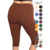 imageWomens and Plus Size KneeLength and Ankle Length LeggingsAlmond