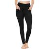 imageSTRETCH IS COMFORT Womens High Waist Cotton Stretch Pencil Leggings wPocketsBlack