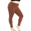 imageSTRETCH IS COMFORT Womens Plus Size Knee ampamp Full Length Cotton Leggings  XLarge  7XAlmond