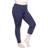 imageWomens and Plus Size KneeLength and Ankle Length LeggingsFleece Navy Blue