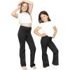 imageSTRETCH IS COMFORT Girls Cotton High Rise Everyday Straight Leg Yoga Pants  Youth Sizes for Little to Big KidsBlack