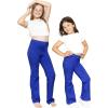 imageSTRETCH IS COMFORT Girls Cotton High Rise Everyday Straight Leg Yoga Pants  Youth Sizes for Little to Big KidsRoyal Blue