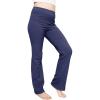 imageSTRETCH IS COMFORT Girls Cotton High Rise Everyday Straight Leg Yoga Pants  Youth Sizes for Little to Big KidsNavy Blue