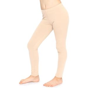 imageSTRETCH IS COMFORT Oh So Soft Solid Youth Girls and Plus Size Leggings  Comfortable Fit for Everyday Activities  Size 216Cream