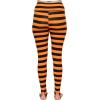 imageSTRETCH IS COMFORT Oh So Soft High Waist Stirrup Leggings Lightweight and Durable Multiple Colors for Women and Plus SizeBlack Orange Stripes