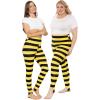 imageSTRETCH IS COMFORT Oh So Soft High Waist Stirrup Leggings Lightweight and Durable Multiple Colors for Women and Plus SizeBlack Yellow Stripes