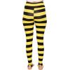 imageSTRETCH IS COMFORT Oh So Soft High Waist Stirrup Leggings Lightweight and Durable Multiple Colors for Women and Plus SizeBlack Yellow Stripes