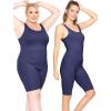 imageSTRETCH IS COMFORT Womens Tank Unitard BIKETARD Navy Blue XLarge