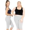imageSTRETCH IS COMFORT Womens and Plus Size Oh So Soft Full and Knee Length Leggings  Basic Essentials  Small to 7XHeather Gray