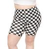 imageSTRETCH IS COMFORT Womens Plus Size Cotton Biker Shorts  Cotton  XLarge  7XBlack White Checkered