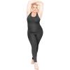 imageStretch is Comfort Womens Plus Size Teamwear Cotton Tank UnitardBlack