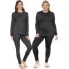imageSTRETCH IS COMFORT Womens Oh So Soft Crew Neck Long Sleeve ampamp Leggings Set  Stretch 2Piece Outfit  Regular ampamp Plus Size S5XBlack
