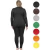 imageSTRETCH IS COMFORT Womens Oh So Soft Crew Neck Long Sleeve ampamp Leggings Set  Stretch 2Piece Outfit  Regular ampamp Plus Size S5XBlack