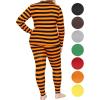 imageSTRETCH IS COMFORT Womens Oh So Soft Crew Neck Long Sleeve ampamp Leggings Set  Stretch 2Piece Outfit  Regular ampamp Plus Size S5XBlack Orange Stripes