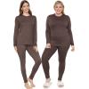 imageSTRETCH IS COMFORT Womens Oh So Soft Crew Neck Long Sleeve ampamp Leggings Set  Stretch 2Piece Outfit  Regular ampamp Plus Size S5XBrown