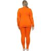 imageSTRETCH IS COMFORT Womens Oh So Soft Crew Neck Long Sleeve ampamp Leggings Set  Stretch 2Piece Outfit  Regular ampamp Plus Size S5XOrange