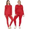 imageSTRETCH IS COMFORT Womens Oh So Soft Crew Neck Long Sleeve ampamp Leggings Set  Stretch 2Piece Outfit  Regular ampamp Plus Size S5XRed