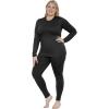 imageSTRETCH IS COMFORT Womens Oh So Soft Crew Neck Long Sleeve ampamp Leggings Set  Stretch 2Piece Outfit  Regular ampamp Plus Size S5XBlack