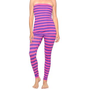 imageSTRETCH IS COMFORT Womens Oh So Soft Crew Neck Long Sleeve ampamp Leggings Set  Stretch 2Piece Outfit  Regular ampamp Plus Size S5XPink Purple Stripes Tube Top