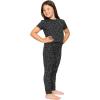 imageSTRETCH IS COMFORT Youth Girls Oh So Soft 2Piece Set  Short or Long Sleeve Crew Neck Top with Matching LeggingsBlack Cheetah
