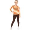 imageSTRETCH IS COMFORT Youth Girls Oh So Soft 2Piece Set  Short or Long Sleeve Crew Neck Top with Matching LeggingsOrange Stripesbrown