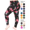 imageSTRETCH IS COMFORT Womens and Plus Size Oh So Soft Knee ampamp Full Length Leggings  Lots of Prints  Adult Sizes S7XBlack Floral