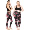 imageSTRETCH IS COMFORT Womens and Plus Size Oh So Soft Knee ampamp Full Length Leggings  Lots of Prints  Adult Sizes S7XBlack Floral