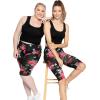 imageSTRETCH IS COMFORT Womens and Plus Size Oh So Soft Knee ampamp Full Length Leggings  Lots of Prints  Adult Sizes S7XBlack Floral