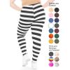 imageSTRETCH IS COMFORT Womens and Plus Size Oh So Soft Knee ampamp Full Length Leggings  Lots of Prints  Adult Sizes S7XBlack White Stripes