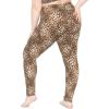 imageSTRETCH IS COMFORT Womens and Plus Size Oh So Soft Knee ampamp Full Length Leggings  Lots of Prints  Adult Sizes S7XBrown Cheetah
